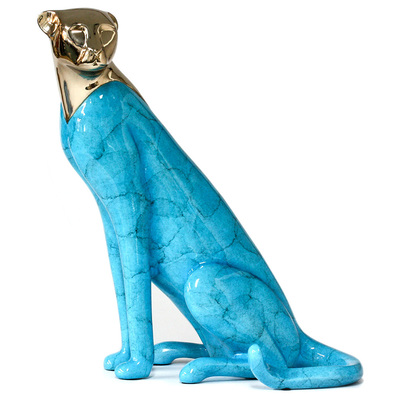 Loet Vanderveen - CHEETAH, SM SEATED #1 HEAD UP (309) - BRONZE - 14 X 8 X 14 - Free Shipping Anywhere In The USA!
<br>
<br>These sculptures are bronze limited editions.
<br>
<br><a href="/[sculpture]/[available]-[patina]-[swatches]/">More than 30 patinas are available</a>. Available patinas are indicated as IN STOCK. Loet Vanderveen limited editions are always in strong demand and our stocked inventory sells quickly. Special orders are not being taken at this time.
<br>
<br>Allow a few weeks for your sculptures to arrive as each one is thoroughly prepared and packed in our warehouse. This includes fully customized crating and boxing for each piece. Your patience is appreciated during this process as we strive to ensure that your new artwork safely arrives.