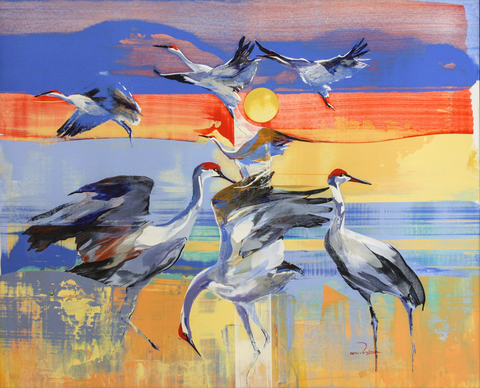 Derric van Rensburg - SANDHILL SUNSET - GICLEE - 44 X 54