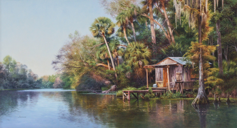 David Langmead - VINTAGE WATERS - OIL ON CANVAS - 28 X 51