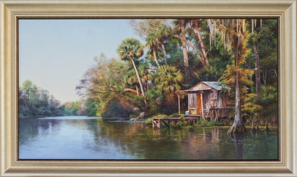 David Langmead - VINTAGE WATERS - OIL ON CANVAS - 28 X 51