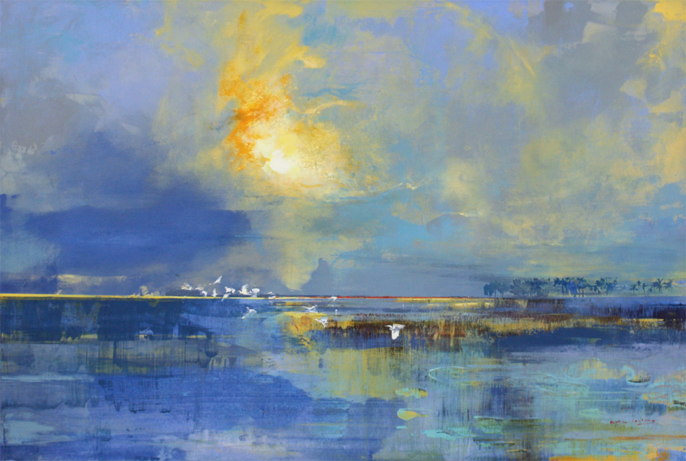 Derric van Rensburg - WATERSCAPE - ACRYLIC ON CANVAS - 42 1/4 X 62 3/8