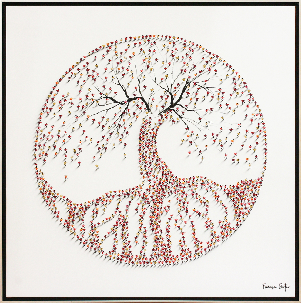 Francisco Bartus - TREE OF LIFE - MIXED MEDIA ON CANVAS - 55 X 55