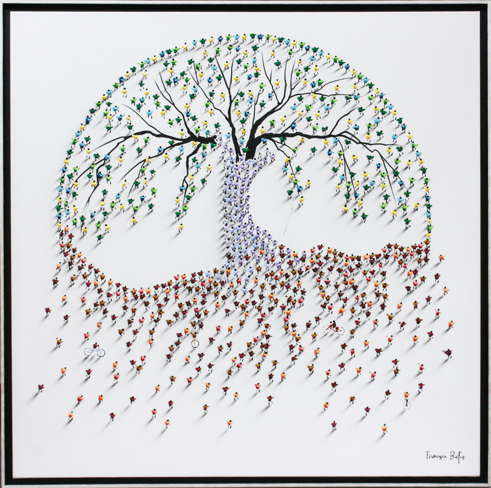 Francisco Bartus - TREE OF LIFE - MIXED MEDIA ON CANVAS - 50 X 50