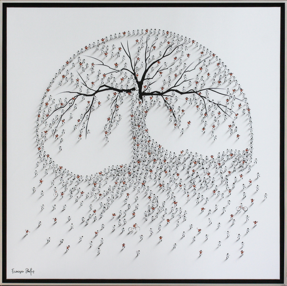 Francisco Bartus - TREE OF LIFE - MIXED MEDIA ON CANVAS - 50 X 50