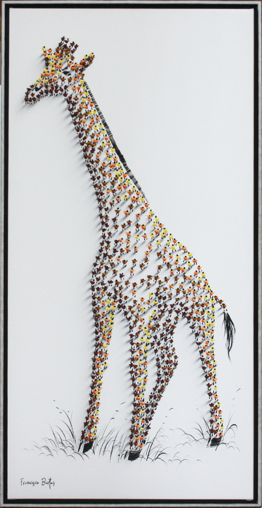 Francisco Bartus - GIRAFFE - MIXED MEDIA ON CANVAS - 55 X 27 1/4