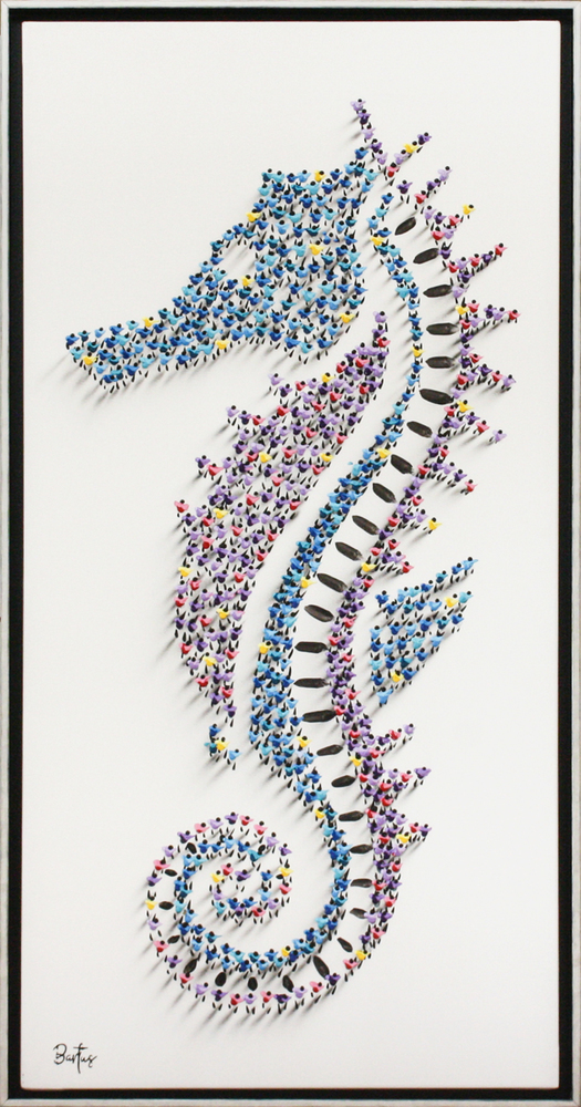 Francisco Bartus - SEAHORSE - MIXED MEDIA ON CANVAS - 47 X 23 1/2