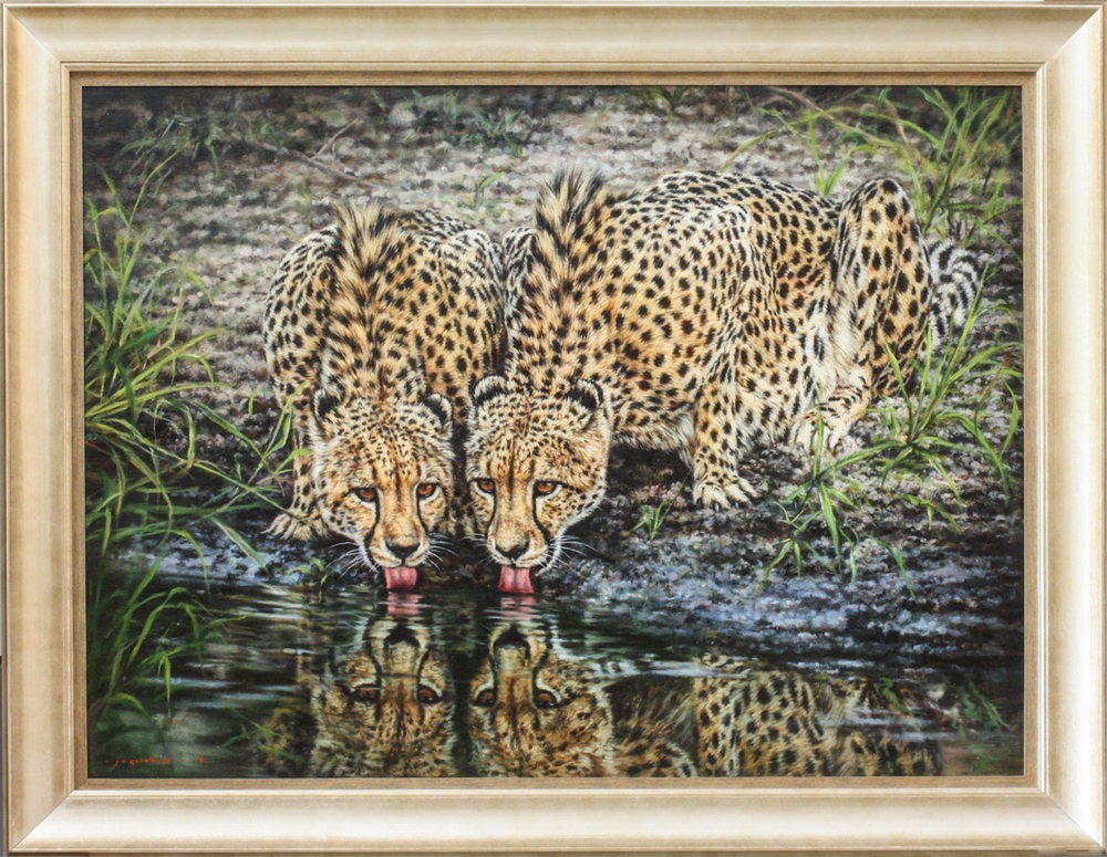 Jaco van Schalkwyk - WILDERNESS SHEBEEN - OIL ON BELGIAN LINEN - 35 1/8 X 47