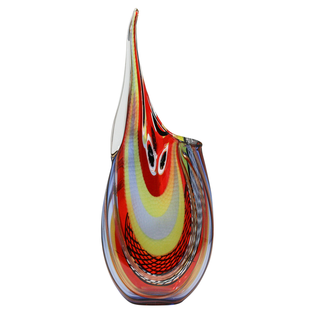 Orovetro Murano - FLAME - GLASS - 25 X 10 X 4 1/2