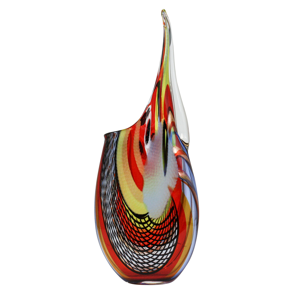 Orovetro Murano - FLAME - GLASS - 25 X 10 X 4 1/2