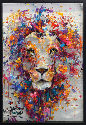 2Wild - THE LEADER - MIXED MEDIA ON PLEXIGLASS - 60 X 40