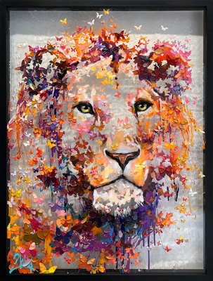 2Wild - GENTLE HEART - MIXED MEDIA ON PLEXIGLASS - 48 X 36