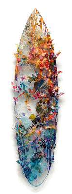 2Wild - OCEAN'S KISS - MIXED MEDIA ON PLEXIGLASS - 74 X 24